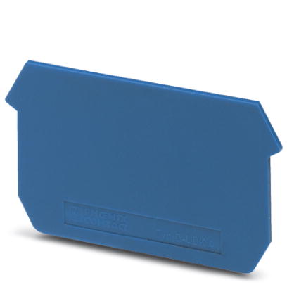 Phoenix Contact End cover; Length: 63.5 mm; Width: 1.5 mm; Color: blue